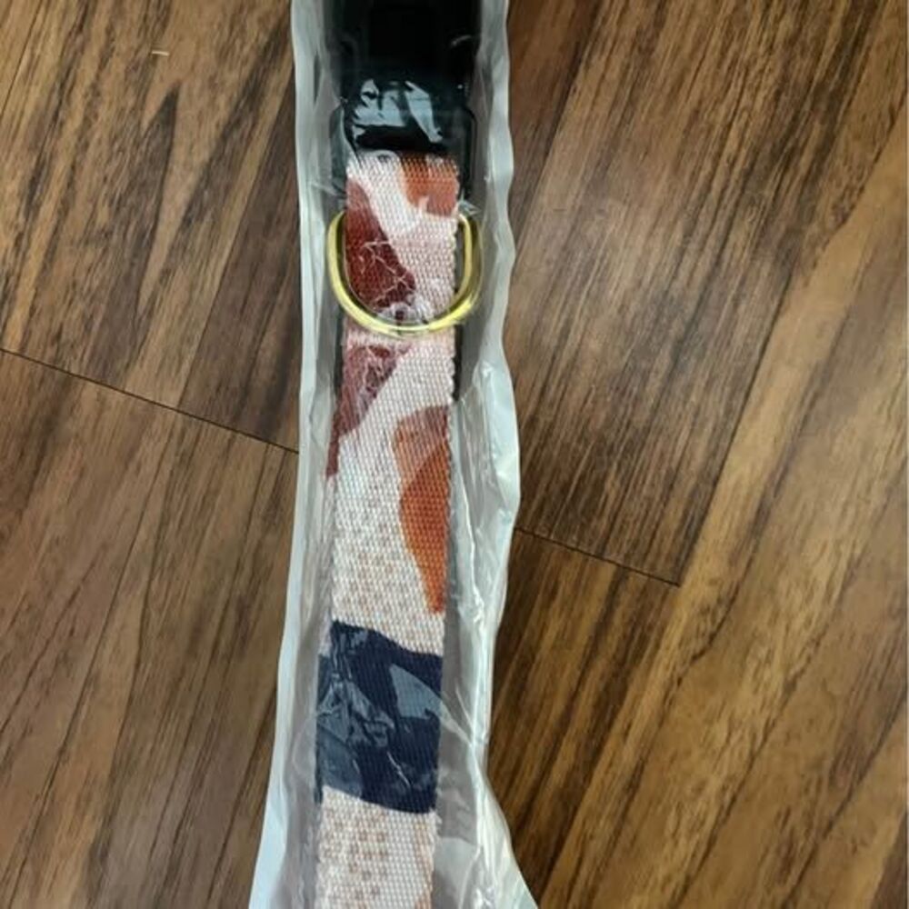 Patterned Dog Collar with Gold Hardware
